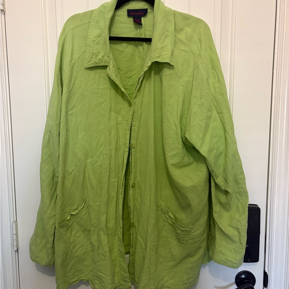 Women's Green Linen Shirt